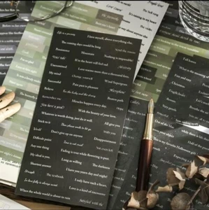 Hoja única de pegatinas “frase” - álbum de recortes, diario, tarjetas hágalo usted mismo y manualidades - Imagen 1 de 6