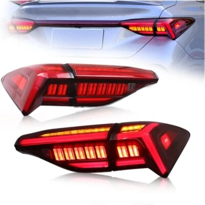 Pair Car Red LED Tail Light Assembly For Toyota Avalon 2018-2020 Back Rear Lamp Foto 1 de 4
