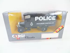 FURGONE CORGI '1929 THORNYCROFT - POLIZIA LINCOLNSHIRE' 1:43/1:50 NUOVO CON SCATOLA - Foto 1 di 5