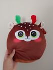 Ty Squish-A-Boos Reindeer Christmas Holiday Pillow Squishy Beanies New
