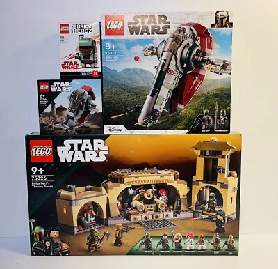 LEGO Star Wars Lote a Granel de 4, Sala del Trono de Boba Fett, Naves Estelares, Brickhead, Nuevo en Caja Foto 1 de 4