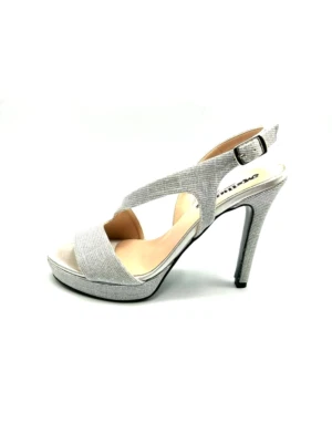 MELLUSO SANDALO SCARPA DONNA GALASSIA ARGENTO  TACCO H 11 CM NEW COLLECTION - Immagine 1 di 4