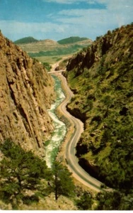 Postal de colección Colorado Narrows of the Big Thompson Canyon Ease Estes Park - Imagen 1 de 2