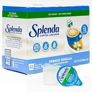 Tazas para crema de café SPLENDA de una sola porción, vainilla francesa sin azúcar, 48 unidades - Imagen 1 de 5