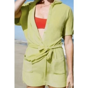 Andie The Button Up Romper HNSU Women's Size X-Small Beach Vacation Layer - Picture 1 of 7