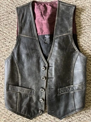 Vintage Gap Exhibition Aviation Leather Vest XS Western Country Concert Women’s - Image 1 of 4