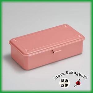 TOYO T-190 Living Coral Steel Trunk Tool Box Metal Storage Case Made in Japan - Picture 1 of 21