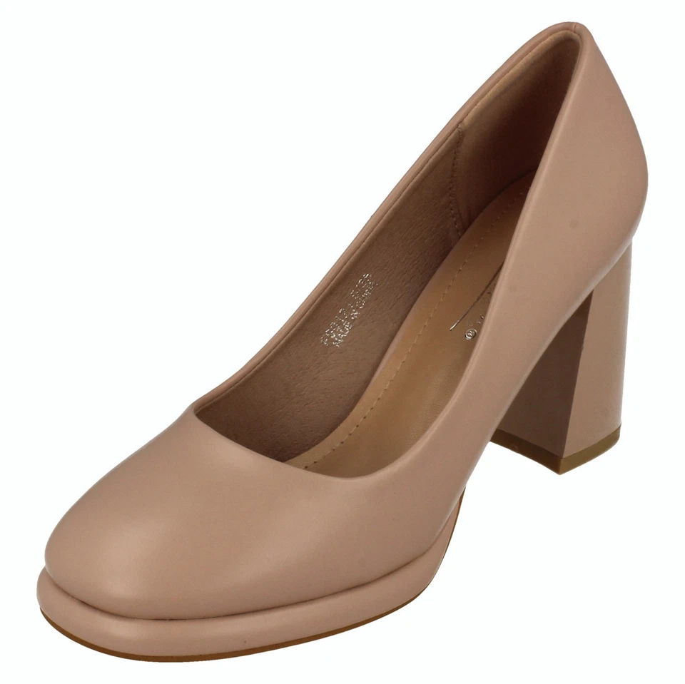 Ladies Anne Michelle Block Heeled Court Shoes F9R0121 - Image 1 of 1