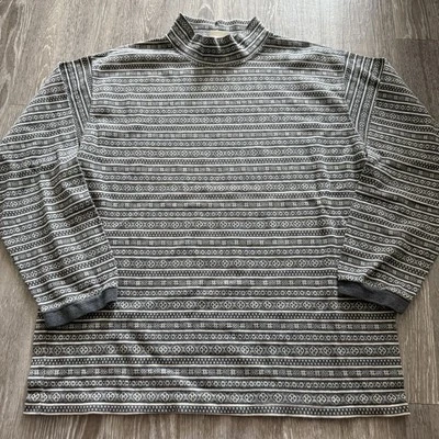 Vintage LL Bean Freeport Maine Fair Isle Nordic Long Sleeve Shirt Made USA Men L - Image 1 of 4