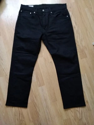 LEVI PREMIUM BIG E 502 STRETCH FIT JEANS W34 L30 IN BLACK - Image 1 of 4