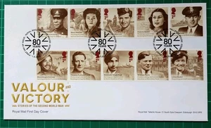 2025 Valour & Victory  Set of 10 on FDC Tallents House Postmarks - Picture 1 of 2