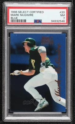 1996 Select Certified Edition Blue /180 Mark McGwire #20 PSA 7 - Image 1 of 2