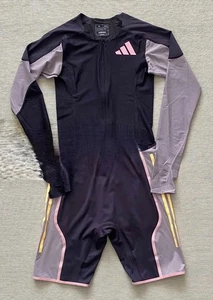 Men's Size L Adidas Pro Elite Team Promo LS Speedsuit 2024 Purple IN1130 NWT - Picture 1 of 6