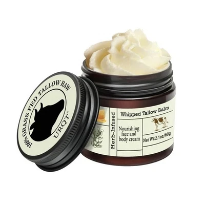 Beef Tallow for Skin - Organic Grass-Fed Whipped Beef Tallow and Honey Balm - Image 1 of 4