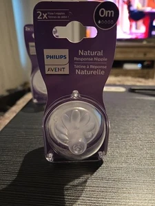 2x Philips AVENT Natural Baby Bottle Flow 1 Nipple, 0 M, SCY961/02 - New Opened - Picture 1 of 7