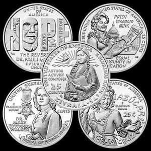 2024 S American Women Series 'BU' 5 Quarter Complete Set US Mint - Picture 1 of 7