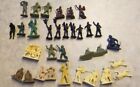 32 Tiny Soldiers 1 inch Plastic Several Types WWII Infantry Tan Green Black