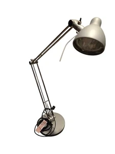IKEA Antifoni Chrome Desk Work Lamp Adjustable Arm Head Metal Light Architect - Picture 1 of 3