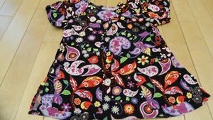 Koi Scrub Top Kathy Peterson Sz S 100% Cotton Beautiful Colors and Pattern - Picture 1 of 7