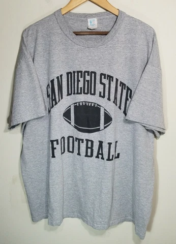SDSU Aztecs Football Russell Athletic Vintage Gray Shirt Y2K Men's Size XXL Cover