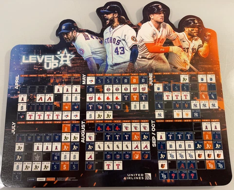 2022 HOUSTON ASTROS SCHEDULE MAGNET GIVEAWAY 1ST HOME GAME VERLANDER ALTUVE Cover