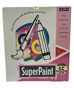 Aldus SuperPaint Version 3.5 for Apple Macintosh Software 1992 Floppy New Sealed - Picture 1 of 10