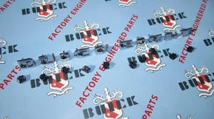 1941 Buick Hood Letters with Retainers | Die Cast Chrome as Original - Bild 1 von 6
