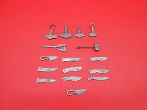 Handmade Damascus Steel Small Key Chain Articles Use As a Gift 16 Psc WI8 - Picture 1 of 18