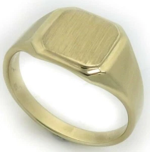 Nuevo anillo hombre oro auténtico 333 con grabado monograma oro amarillo calidad 8 quilates excelente - Imagen 1 de 2