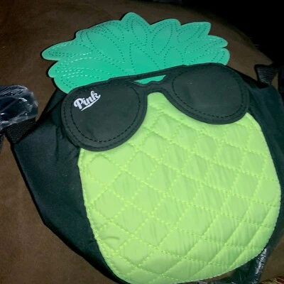 PINK!  Victoria Secret  Pineapple Cooler Bag.  W/ Zipper & Shoulder Strap.  NEW! - Image 1 of 4