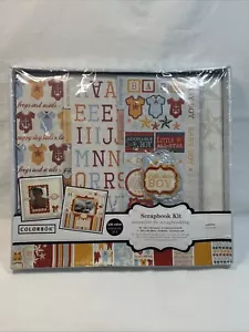 Colorbok Baby Boy Scrapbook Kit 24 Pages 12"X12" New Accents Stickers Punch-outs - Picture 1 of 9