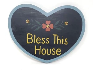 Letrero de madera Bless This House Barbara Skidmore Sugar Creek arte rural americano - Imagen 1 de 5