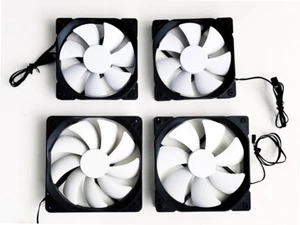 Fractal Design 140mm 120mm Case Fans 2 x 140mm 2 x 120mm Black/White Non RGB - Picture 1 of 4