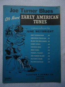 Vintage Joe Turner Blues Early American Tunes 1948 Sheet music - Picture 1 of 3