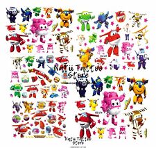 Super Wings Temporary Tattoo Sheets stickers Children Kids Birthday Party Bag 