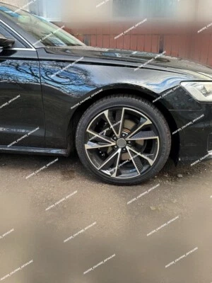 Black Audi A6 C7 Sline metal made brake caliper covers for Audi A6 C8 A4 B9 A7 - Image 1 of 4