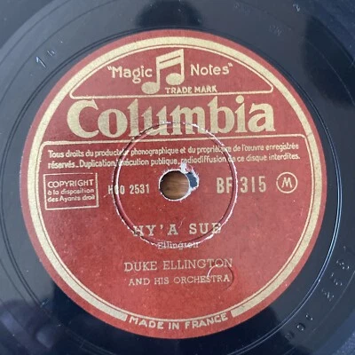 78 RPM - DUKE ELLINGTON -  Hy' a sub - The clothed woman -  COLUMBIA BF 315 - Photo 1/4