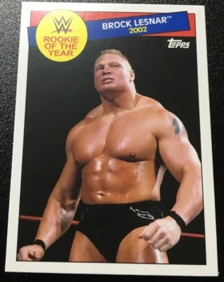 2015 WWE Topps Heritage Brock Lesnar Rookie Of The Year 2002 - Image 1 of 2