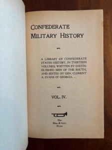 Confederate Military History, Volume IV, NORTH CAROLINA by Hill, CIVIL WAR - Imagen 1 de 2