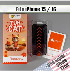 Protectores de Pantalla para iPhone 15/16 - Pack de 3 Cristal Privacidad | Fácil Instalación | FUNCAT - Imagen 1 de 12