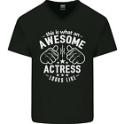 This Is What an Awesome Actress Looks Like Mens V-Neck Cotton T-Shirt