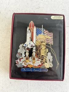 Kennedy Space Center Christmas Ornament rare BRASS 3D - Picture 1 of 1