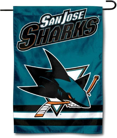 San Jose Sharks Double Sided Garden Flag Cover