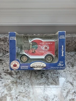 Gearbox Toy Coin Bank 1912 Ford Diecast Model Red Crown Gasoline #76505 1997 NEW - Image 1 of 4