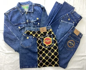 MCM Denim Damen (1 Jeansjacke (S), 2 Hosen (27), 1 Rock (M)) 4-teiliges Set - Bild 1 von 6