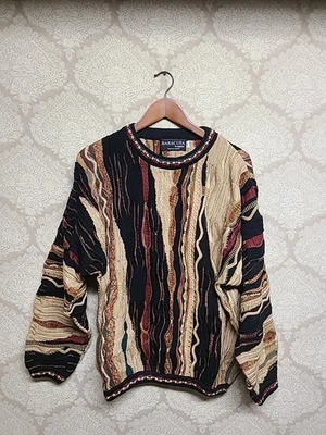 Suéter Cosby Vintage Años 90 BARACUTA Tundra COOGI Estilo Marrón Grueso Tejido L  Foto 1 de 4
