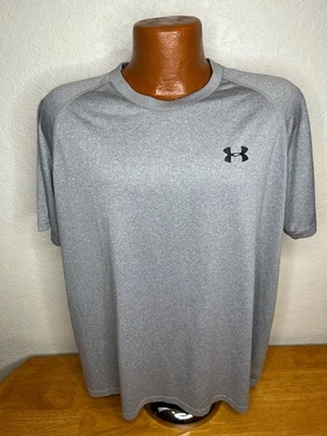 Camiseta Atlética Masculina Under Armour Solta S/S Extra Grande | Cinza | Poli - Imagem 1 de 4