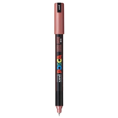 POSCA 1MR Paint Marker X-Fine Metal Tip 0.7mm-Metallic Red - PC-1MR-1H2PF - Image 1 of 4