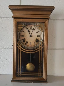 Antique Sessions “Home” Wall-to-Mantel Clock – Partial Function – Bell Chimes - Picture 1 of 23