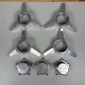 American Racing VN TT Tri Bar Spinner Caps 4 Tri Bar Outer And 3 Canter Caps - Picture 1 of 13
